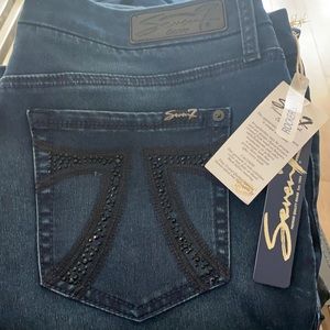Ladies size 14 Seven Dark blue “Rocker slim cut jeans, new with tags